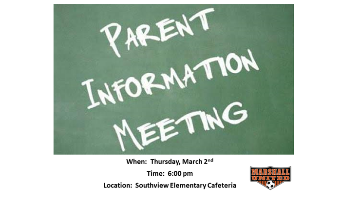 Parent Information Meeting - March 2nd
